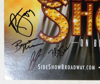 SIDE SHOW Full Broadway Cast Erin Davie,  Emily Padgett,  Robert Joy Signed Poster 7