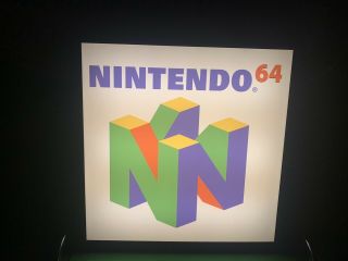 VINTAGE Retro NINTENDO 64 Rare Lighted RETAIL DISPLAY SIGN N64 Video Games 2