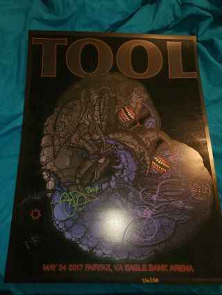 Tool 2017 Signed Fairfax Va.  Poster