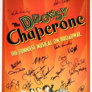 DROWSY CHAPERONE Cast Danny Burstein,  Beth Leavel,  Bob Saget Signed Poster 3