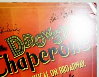 DROWSY CHAPERONE Cast Danny Burstein,  Beth Leavel,  Bob Saget Signed Poster 7