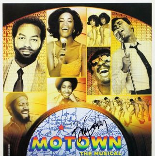 Berry Gordy Signed Broadway MOTOWN Poster RARE 2