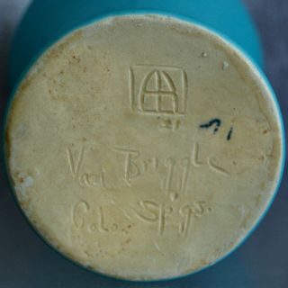 Rare Van Briggle Pottery 10” “Despondency” Vase,  Turquoise,  Circa 1940 11