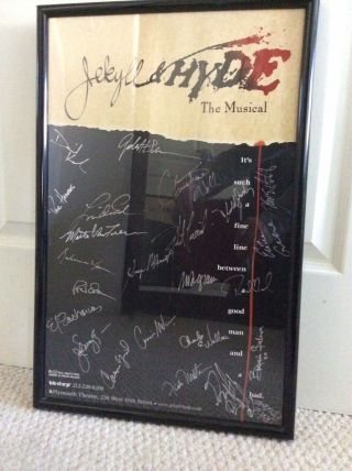 Autographed Broadway Poster - Jekyll & Hyde 1997 - Broadway Cast - Rare