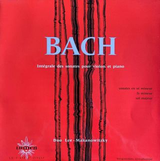 Ultra Rare Classic Lp Lee Makanowitzky Bach Cello Piano France Lumen Ld 3 - 438