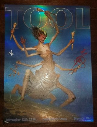 Tool Poster Rare Signed Toronto Concert 11/12 By Max Verehin.