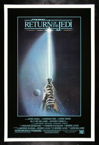 Return Of The Jedi ✯ Cinemasterpieces Movie Poster Star Wars Lightsaber