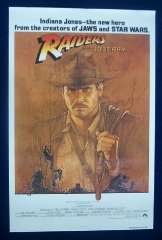 Raiders Of The Lost Ark Rolled 27x41 Theatrical 1sht Movie Poster 1981