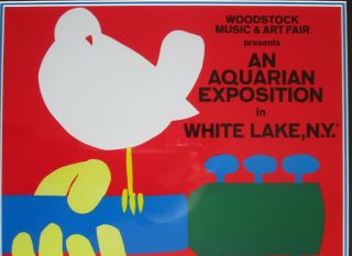 1969 Woodstock Music & Art Fair Poster,  Nearly 50 Years Old 3