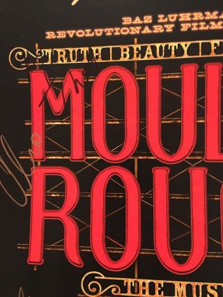 Moulin rouge all leads rare musical cast signed broadway poster x20 Window Card 2