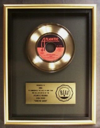 Abba Dancing Queen 45 Gold Riaa Record Award Atlantic Records To Abba