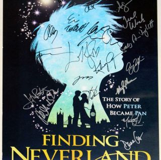 Patrial Broadway Cast Alfie Boe,  Kelsey Grammer Signed FINDING NEVERLAND Poster 3