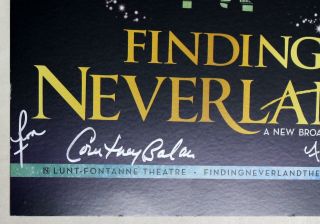 Patrial Broadway Cast Alfie Boe,  Kelsey Grammer Signed FINDING NEVERLAND Poster 7