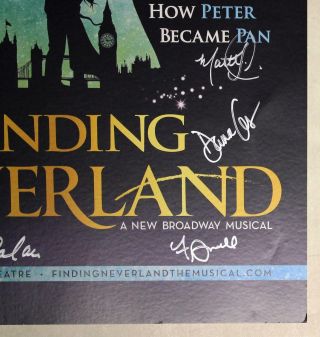 Patrial Broadway Cast Alfie Boe,  Kelsey Grammer Signed FINDING NEVERLAND Poster 8