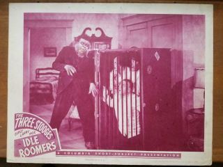 Idle Roomers - 3 Stooges - 1944 - Some Pinholes - Scene Card