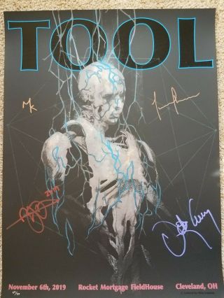 Tool Band Signed By All Poster By Eliza Ivanova Cleveland Nov 6,  2019