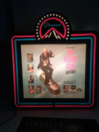 Vtg Paramount Pictures Illuminated Marquee 80s Movie Poster Light Up Sign 2