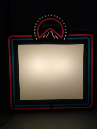 Vtg Paramount Pictures Illuminated Marquee 80s Movie Poster Light Up Sign 4