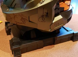 Halo 3 Bungie Staff Autographed Signed Master Chief Display Helmet (With Case) 3
