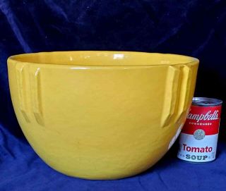 Bauer Pottery Large Size 11 " Indian Pot Gloss Yellow