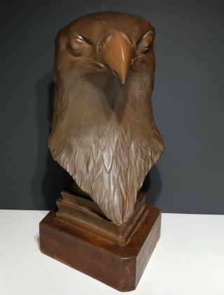Large Meissen Stoneware Bottger Eagle Figurine by Paul Walther c 1924 - 33 3