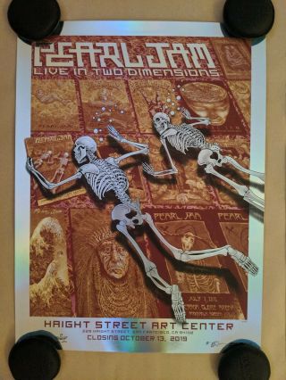 Emek Pearl Jam Live In Two Dimensions Haight Street Print Poster Closing Foil