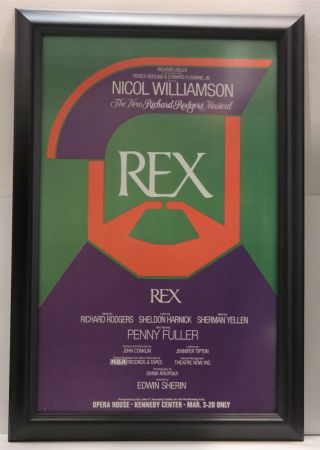 Richard Rogers Musical " Rex " - Window Card