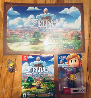 Zelda Dreamer Edition Link’s Awakening,  Keychain,  Amiibo,  Poster Midnight Rel 6