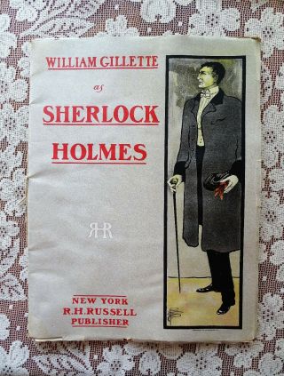 1901 Playbill,  " William Gillette In Sherlock Holmes " At The Garrick Theatre,  Ny