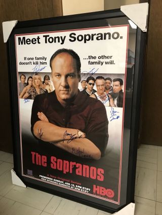Hbo 1st Season Poster " Meet Tony Soprano " Hand Signed James Gandolfini