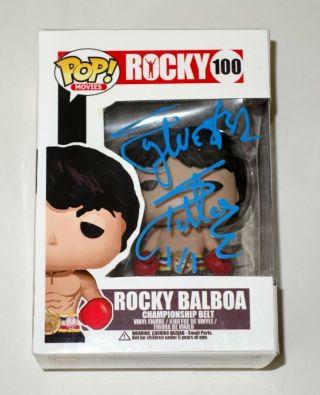 Sylvester Stallone Rocky Balboa Autographed Funko Pop Rocky 1 Of 1 Asi Proof