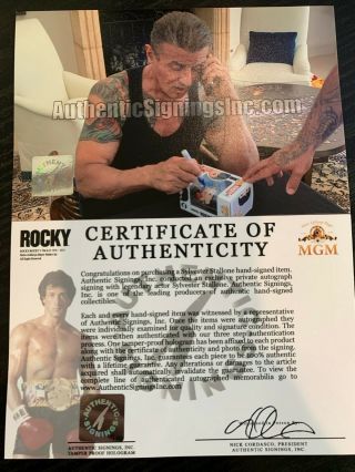 Sylvester Stallone Rocky Balboa Autographed FUNKO POP ROCKY 1 OF 1 ASI Proof 2
