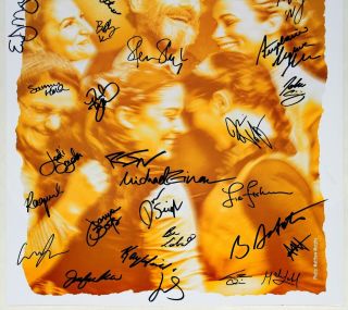 FIDDLER ON THE ROOF in Yiddish Cast Signed Poster 4
