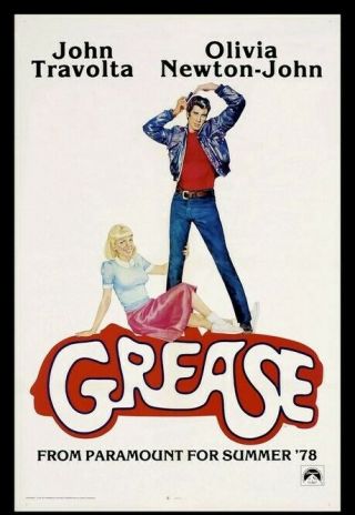 Grease Rolled Advance 27x41 Movie Poster 1978 Rare