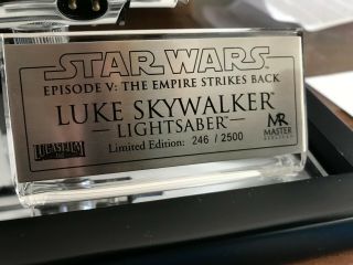Star Wars Luke Skywalker Empire Strikes Back Lightsaber Master Replicas LE VGC 3