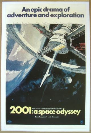 2001 A Space Odyssey Stanley Kubrick Linen Backed Style A 27x41 Poster