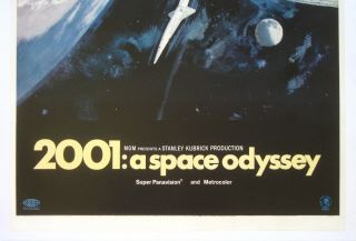 2001 A SPACE ODYSSEY Stanley Kubrick LINEN BACKED STYLE A 27x41 POSTER 3