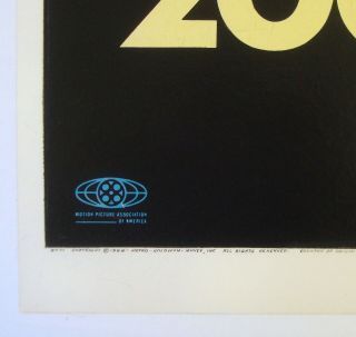 2001 A SPACE ODYSSEY Stanley Kubrick LINEN BACKED STYLE A 27x41 POSTER 4