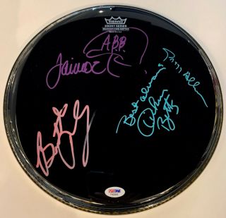 Allman Brothers Autographed Drumhead Signed By 4: Gregg,  Betts,  Trucks Jaimo Psa