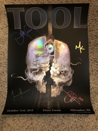Tool Milwaukee Signed Poster 10/31/2019 - Rainbow Foil Ultra Rare 40/650