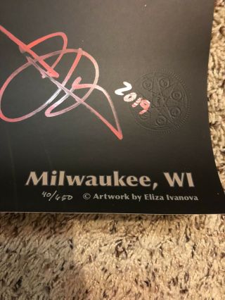 TOOL Milwaukee SIGNED Poster 10/31/2019 - Rainbow Foil Ultra RARE 40/650 2