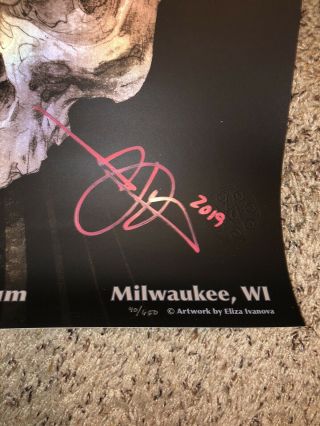 TOOL Milwaukee SIGNED Poster 10/31/2019 - Rainbow Foil Ultra RARE 40/650 9