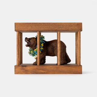 Midsommar Bear In A Cage Toy Figure Limited Edition A24 Films Resin Grizzly Cage