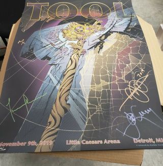 Tool Concert Poster Print Detroit Signed Autographed 11/9/19 114 By Robtrevino