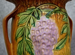 Roseville Pottery Wisteria Vase 640 - 12”,  Brown,  c.  1933 7
