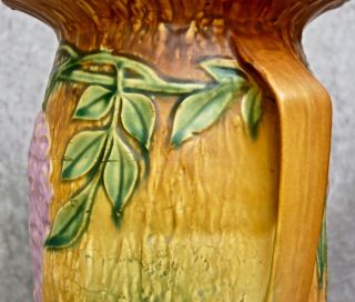 Roseville Pottery Wisteria Vase 640 - 12”,  Brown,  c.  1933 8
