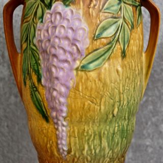 Roseville Pottery Wisteria Vase 640 - 12”,  Brown,  c.  1933 9