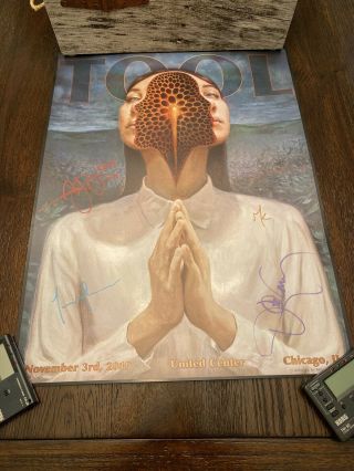 Tool Signed Autographed Poster 11/03/19 Chicago United Center 182