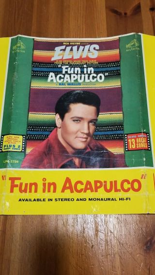 ELVIS PRESLEY Fun In Acapulco ORIG RARE Promo Poster Ad 1963 LPM - 2756 3