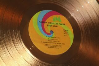 Elton John Madman Across The Water RIAA Award presented to and signed by Elton 2